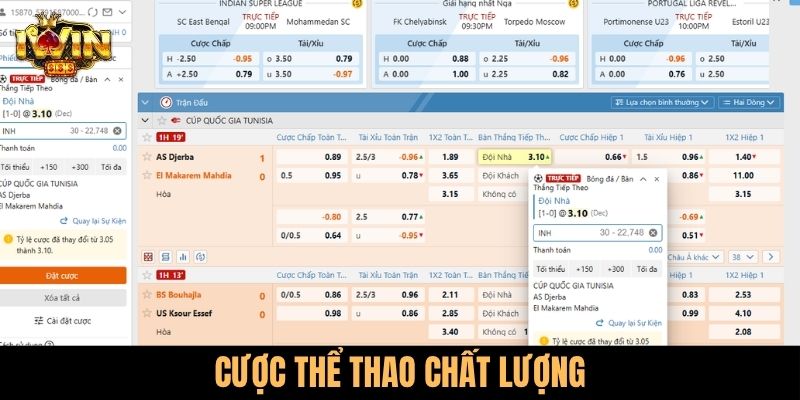 Cược thể thao chất lượng